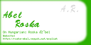 abel roska business card